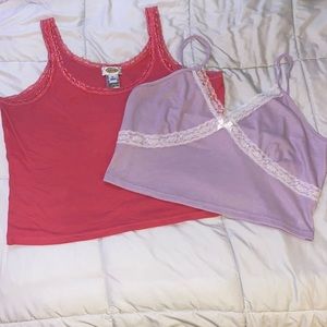 Lace Trim Tank Tops💗💜